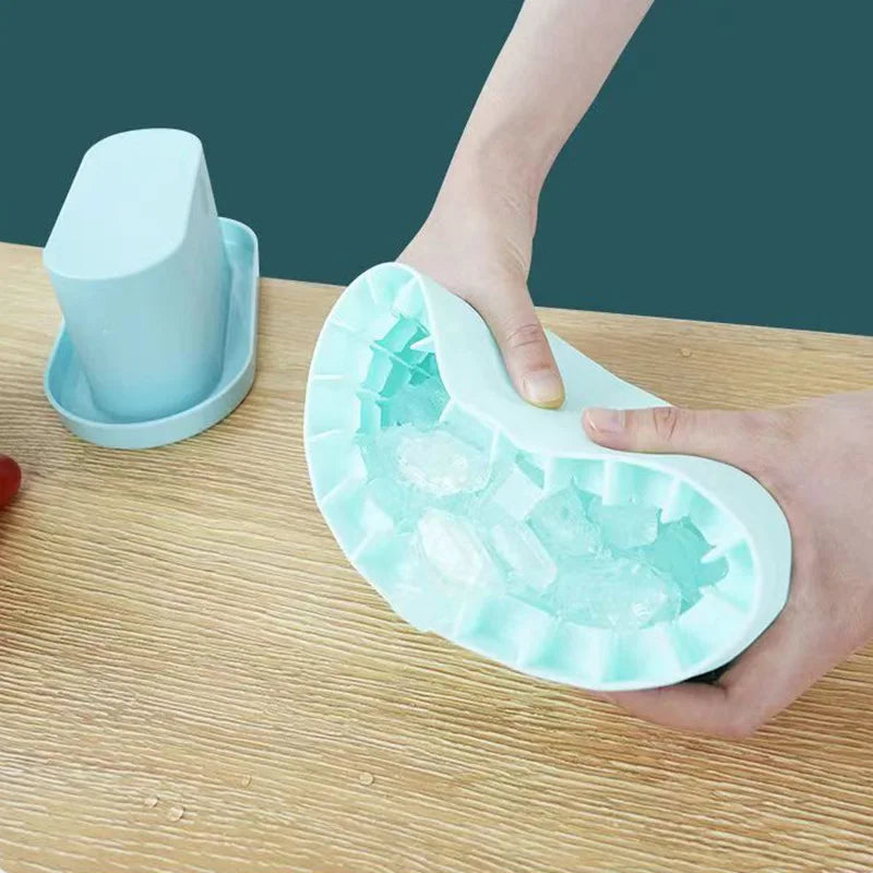 Silicone Elliptical Ice Bucket & Lattice Mold