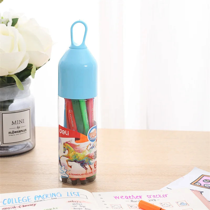 Fibre Tip Water Colour Marker Pen Set of 12