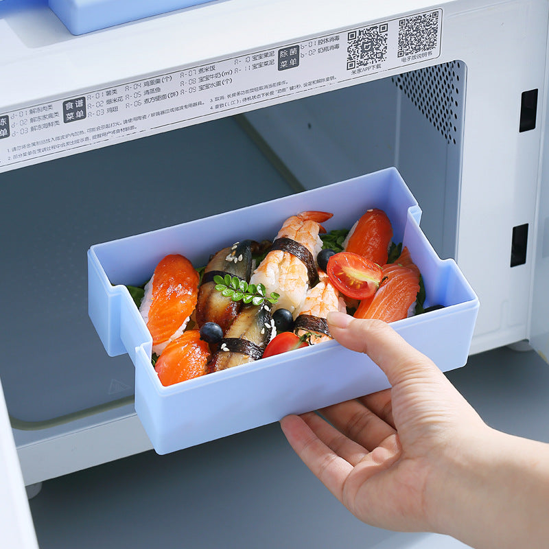 Double-Layer 1200 ml Plastic Lunch box with Spoon