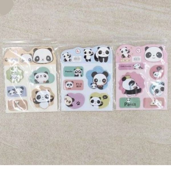 Colourful Panda Sticky Notes 3D
