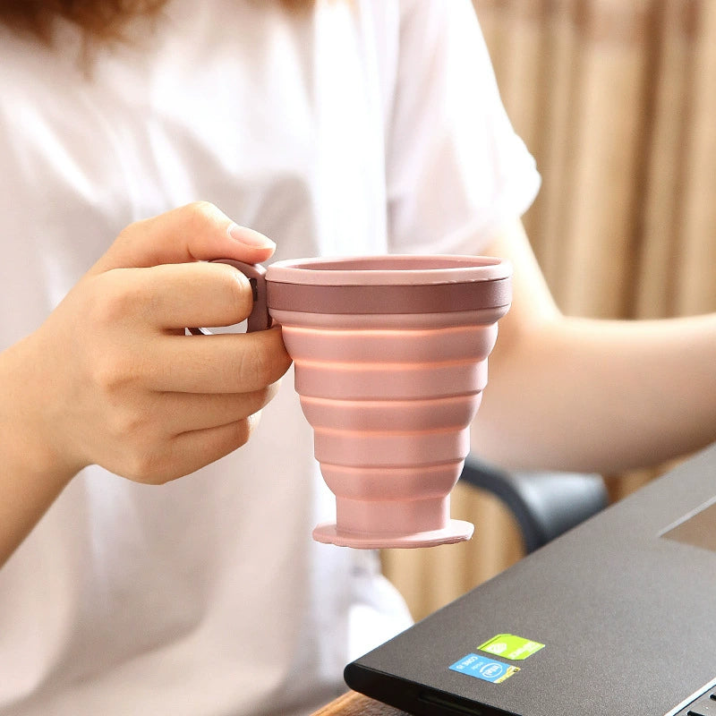Foldable Silicone Travel Cup 220 ml Collapsible Mug