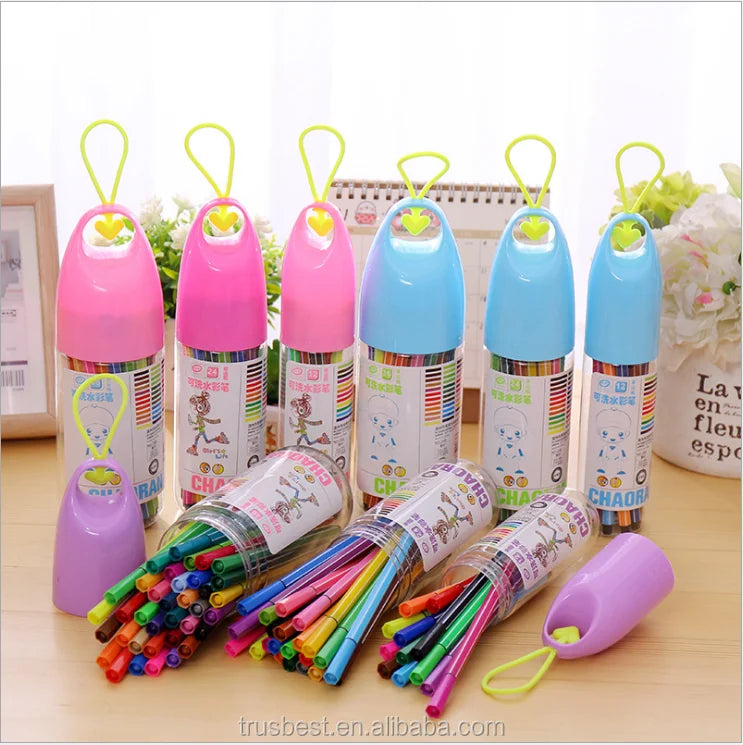Fibre Tip Water Colour Marker Pen Set of 36