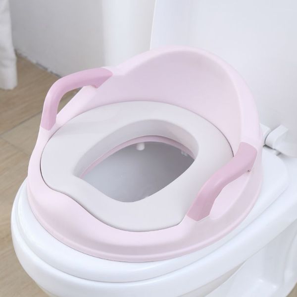 Foldable Toddler Potty Training Seat with Cushioned Support Blue