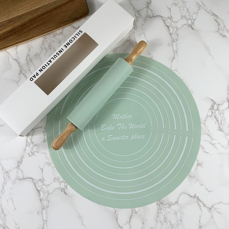 Non-Stick Silicone Rolling Pin & Pastry Mat Baking Set