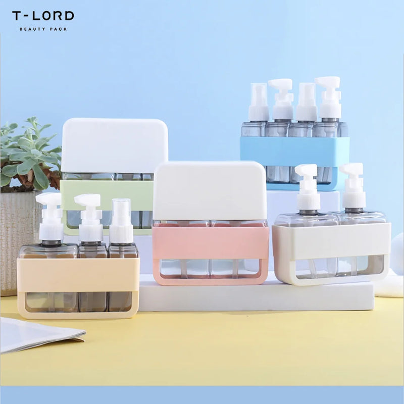 Travel Dispensing Bottle Press Dispensing Bottle 4pcs Set