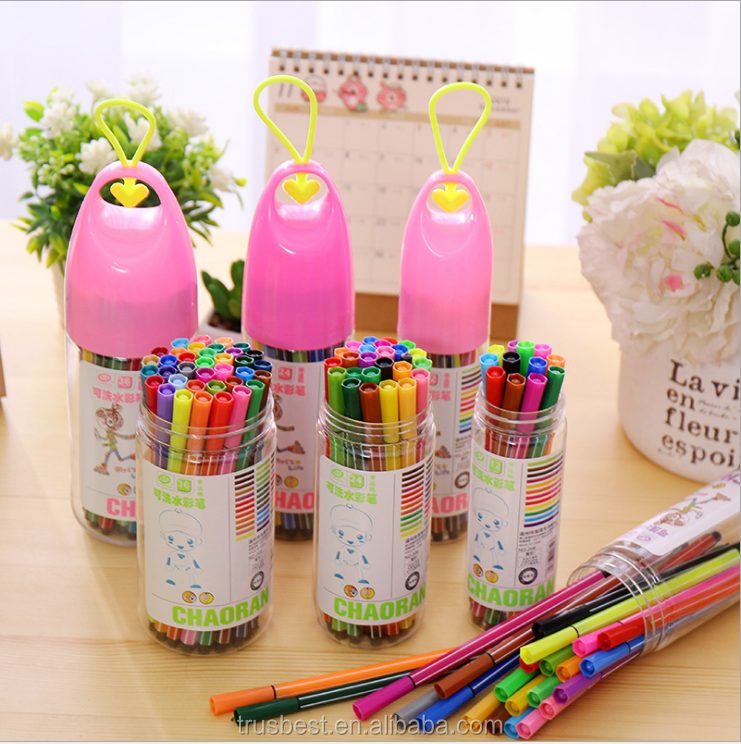 Fibre Tip Water Colour Marker Pen Set of 24