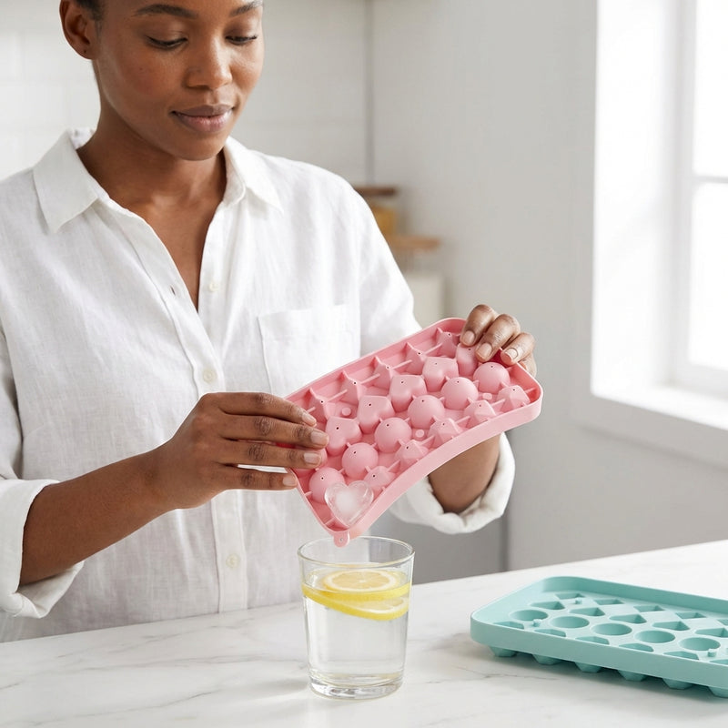 3D Heart & Diamond Silicone Ice Cube Tray